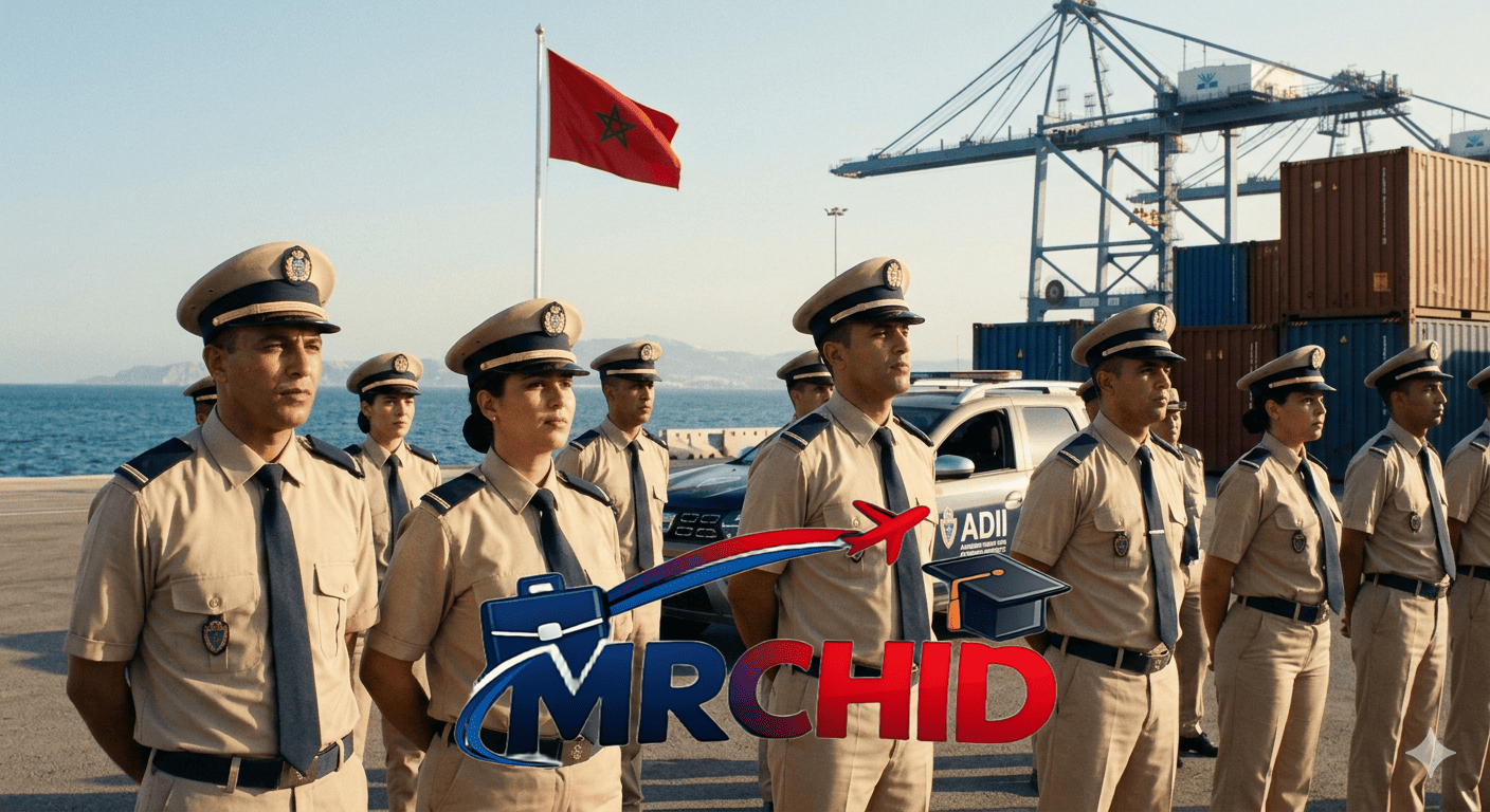 Moroccan police Customs officers at port